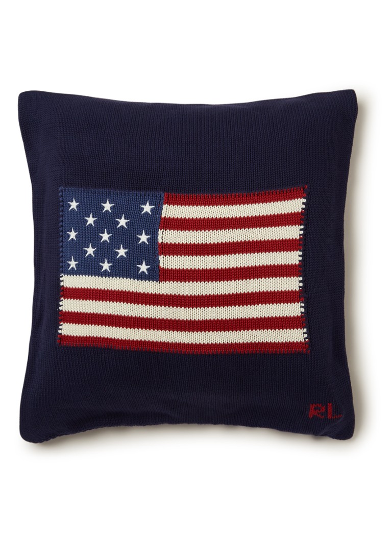 Ralph Lauren Flag kussenhoes 50 x 50 cm Blauw - Deal