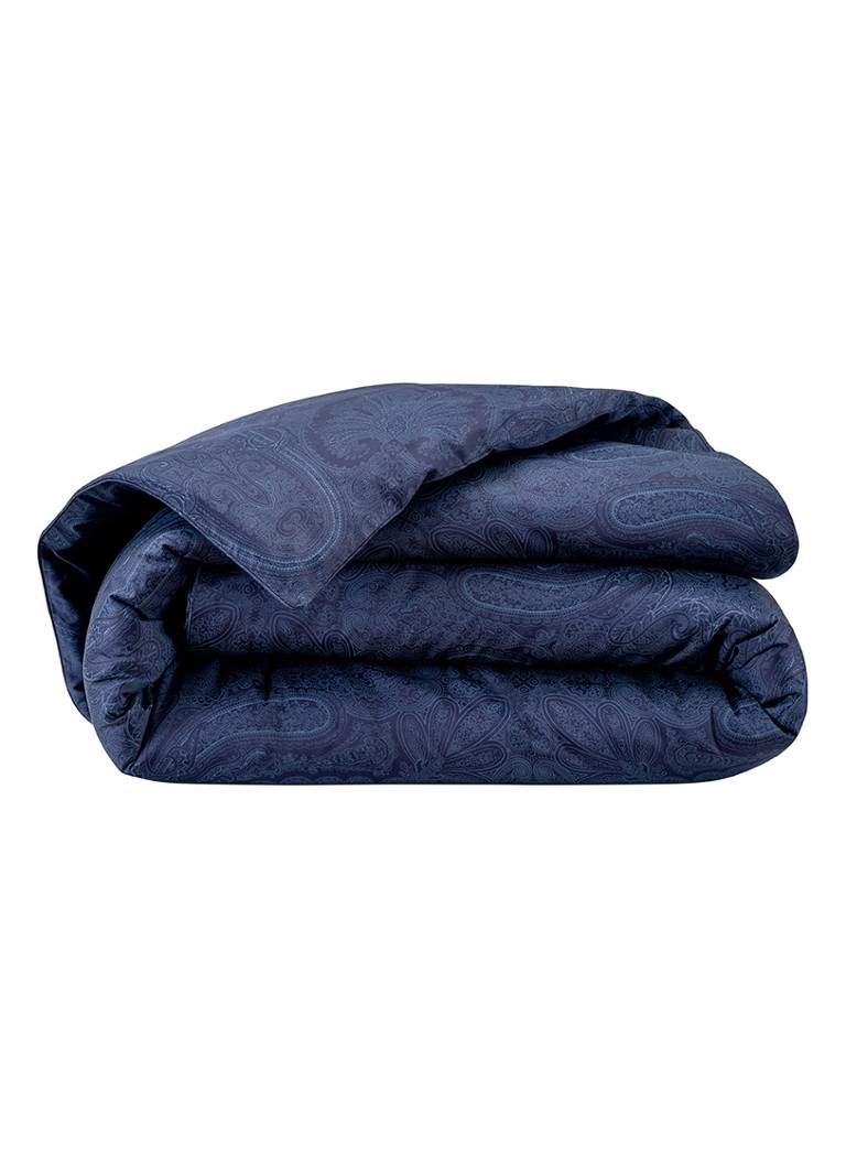 Ralph Lauren Doncaster dekbedovertrek van katoensatijn 120TC - exclusief kussenslopen Donkerblauw - Deal