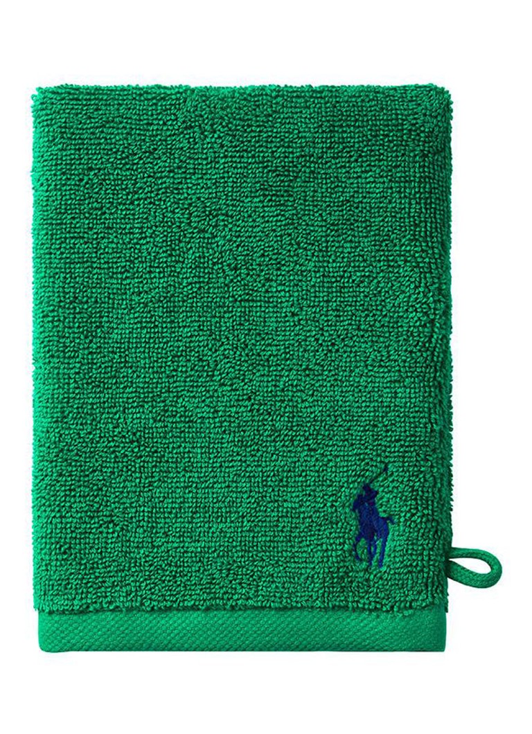 Ralph Lauren Polo Player washand - 15 x 21 cm Groen