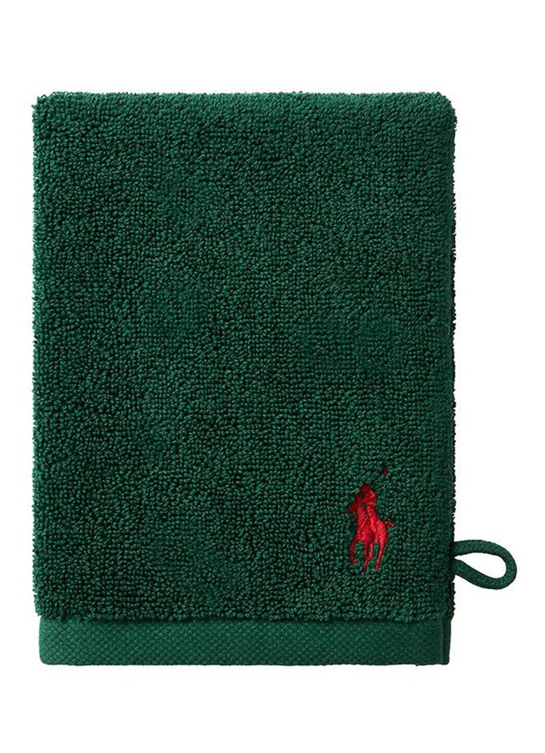 Ralph Lauren Polo Player washand - 15 x 21 cm Legergroen - Deal