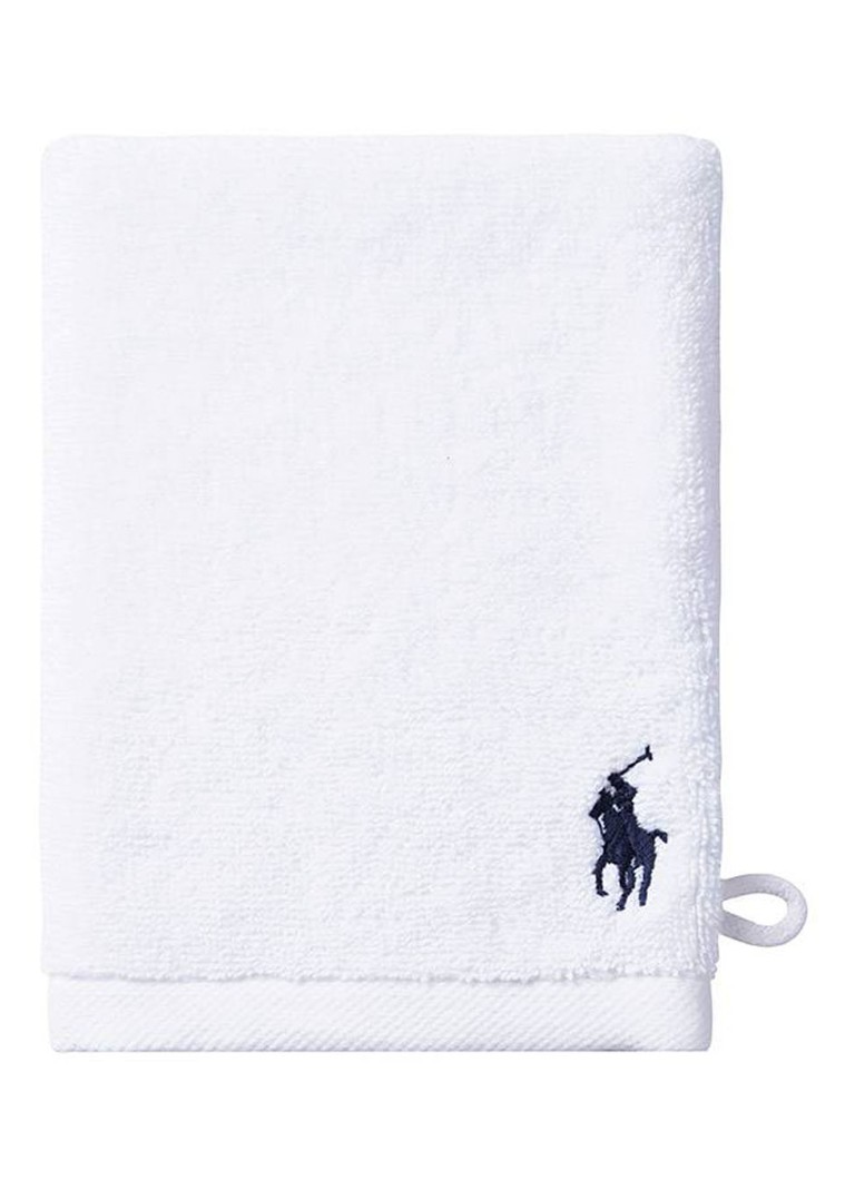Ralph Lauren Polo Player washand - 15 x 21 cm Wit - Deal