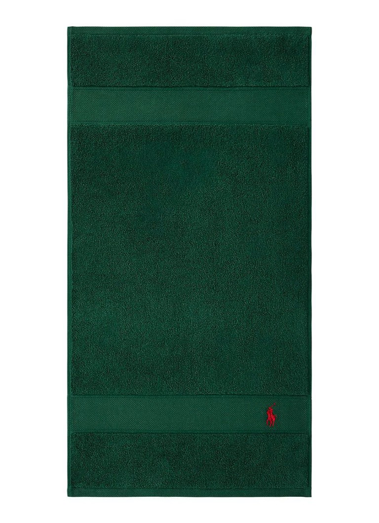 Ralph Lauren Polo Player gastendoek - 600 gr/m2 - 40 x 75 cm Donkergroen - Deal