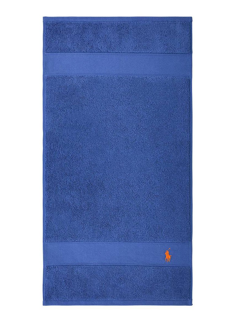 Ralph Lauren Polo Player gastendoek - 600 gr/m2 - 40 x 75 cm Kobaltblauw - Deal