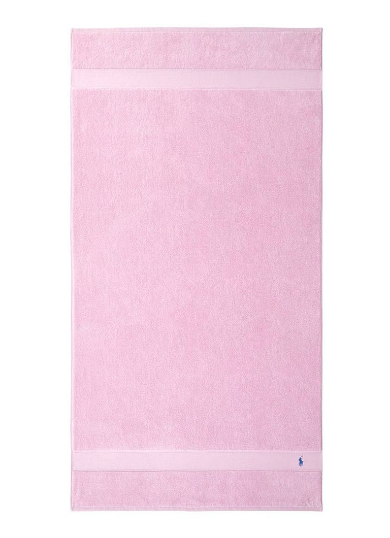 Ralph Lauren Polo Player strandlaken - 600gr/m2 - 90 x 160 cm Lichtroze - Deal