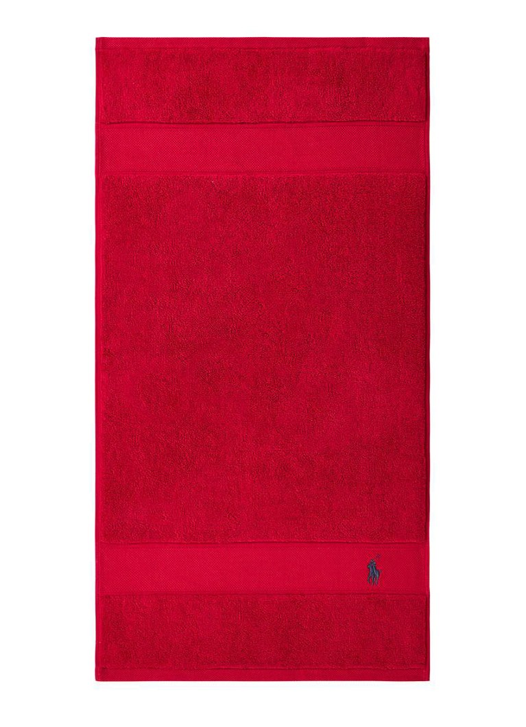 Ralph Lauren Polo Player gastendoek - 600 gr/m2 - 40 x 75 cm Rood - Deal