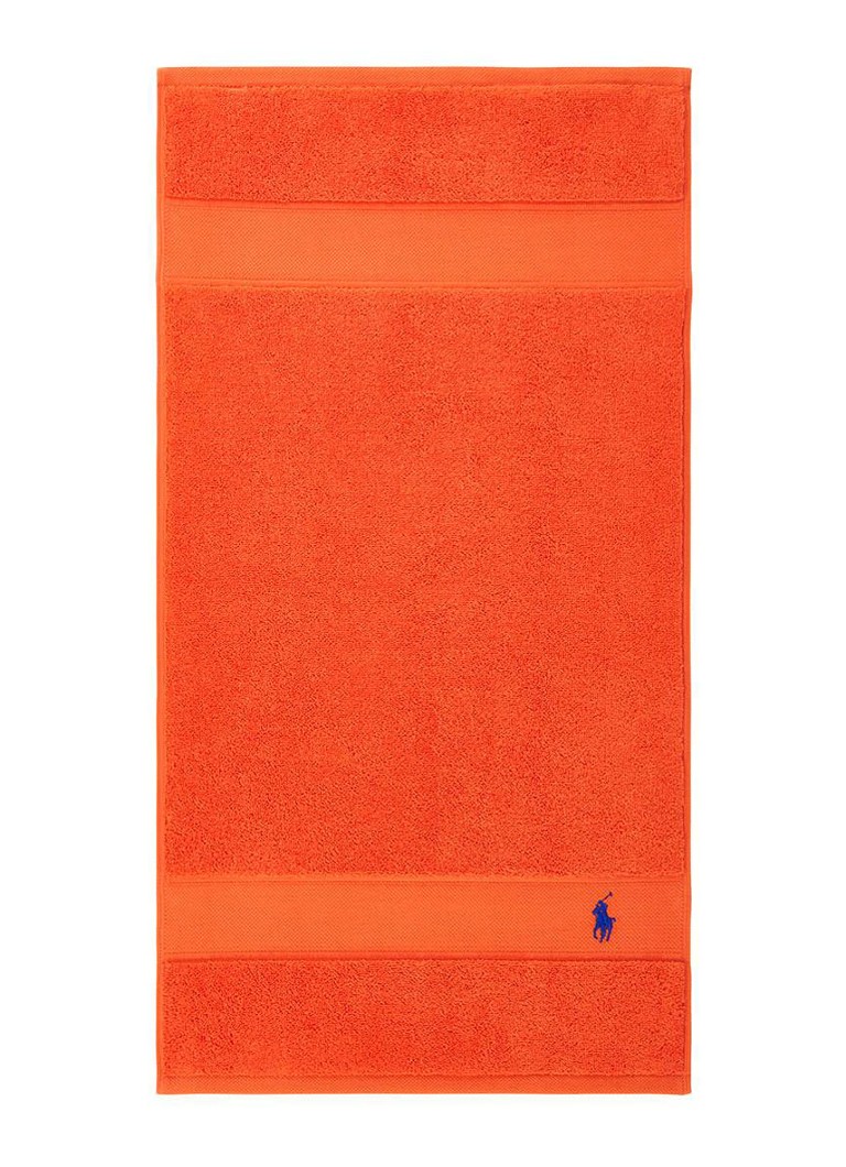 Ralph Lauren Polo Player gastendoek - 600 gr/m2 - 40 x 75 cm Oranje - Deal