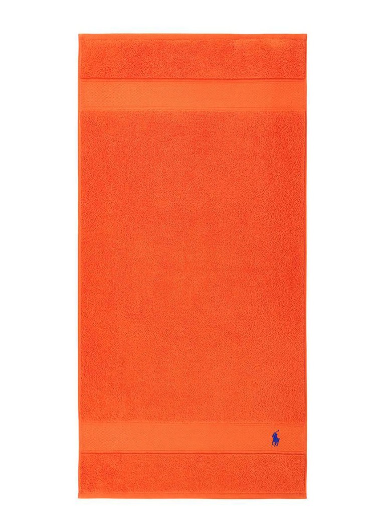 Ralph Lauren Polo Player handdoek - 600 gr/m2 - 50 x 100 cm Oranje - Deal