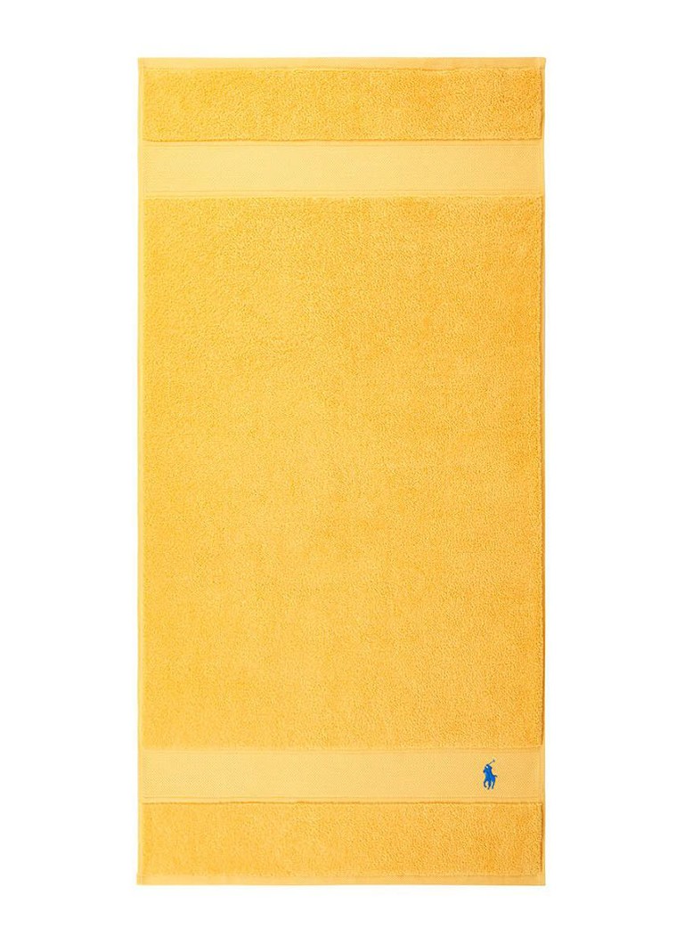 Ralph Lauren Polo Player handdoek - 600 gr/m2 - 50 x 100 cm Geel - Deal