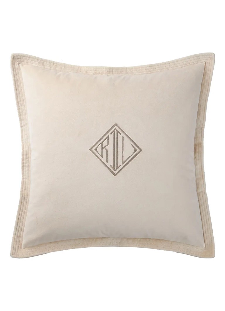 Ralph Lauren Cvelvet sierkussenhoes 50 x 50 cm Creme - Deal