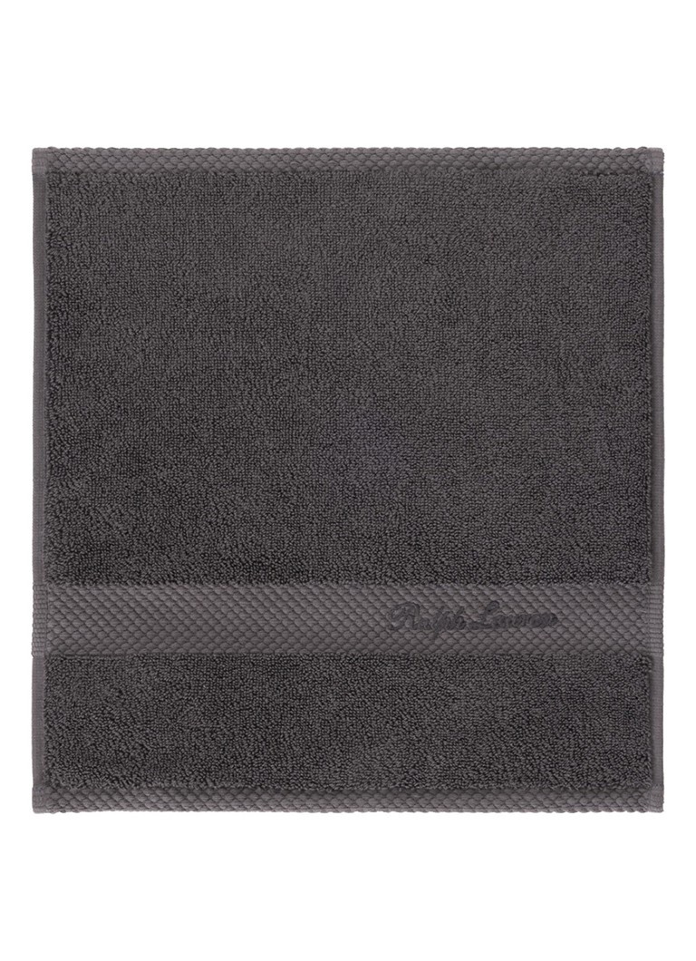 Ralph Lauren Dulaney gastendoek - 30 x 30 cm Antraciet