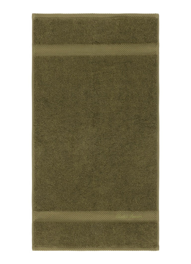 Ralph Lauren Dulaney gastendoek - 42 x 70 cm Olijfgroen