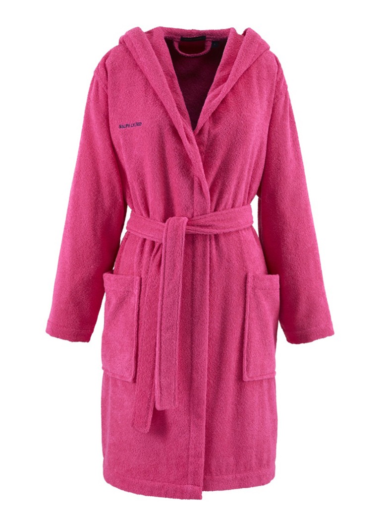 Ralph Lauren Dames Zoe badjas met logoborduring in de kleur Fuchsia