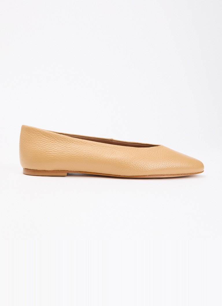 Flattered Dames Belinda ballerina van leer in de kleur Camel, maat: 40