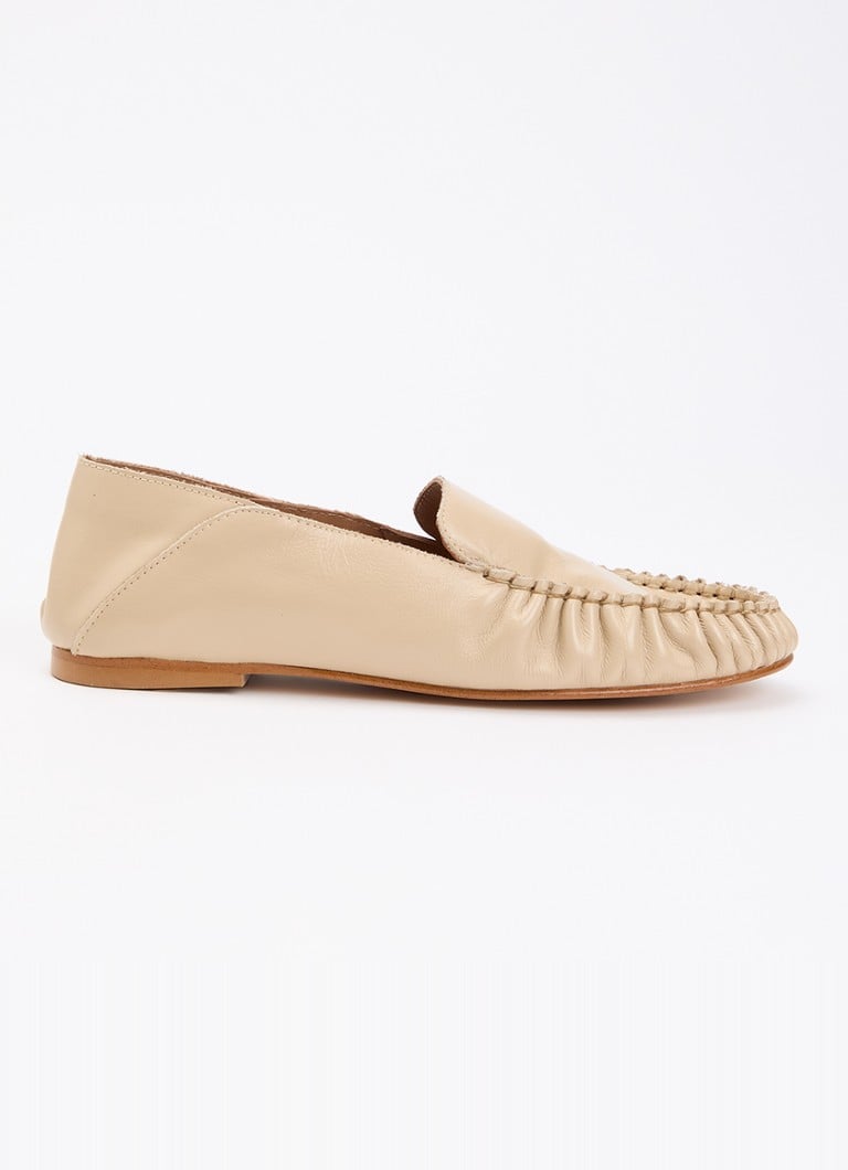 Flattered Dames Bon Bon mocassin van leer in de kleur Beige, maat: 41