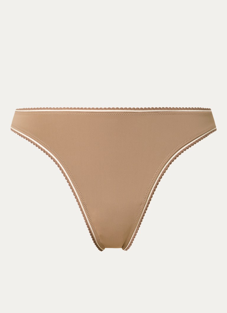 Lounge Dames Naadloze string in de kleur Lichtbruin, maat: XL