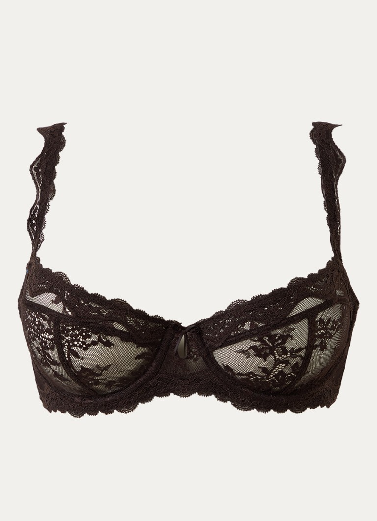 Lounge Dames Adorn beugel bh van kant in de kleur Chocoladebruin, maat: B80