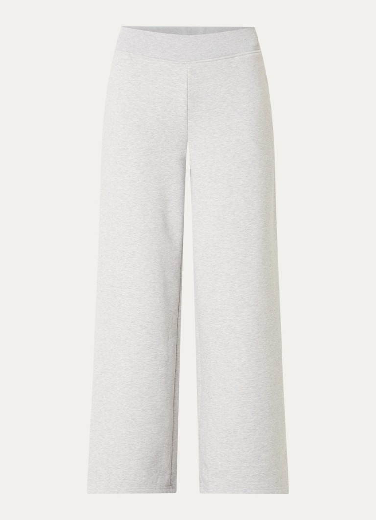 Lounge Dames Mid waist wide fit joggingbroek met steekzakken in de kleur Grijs, maat: M