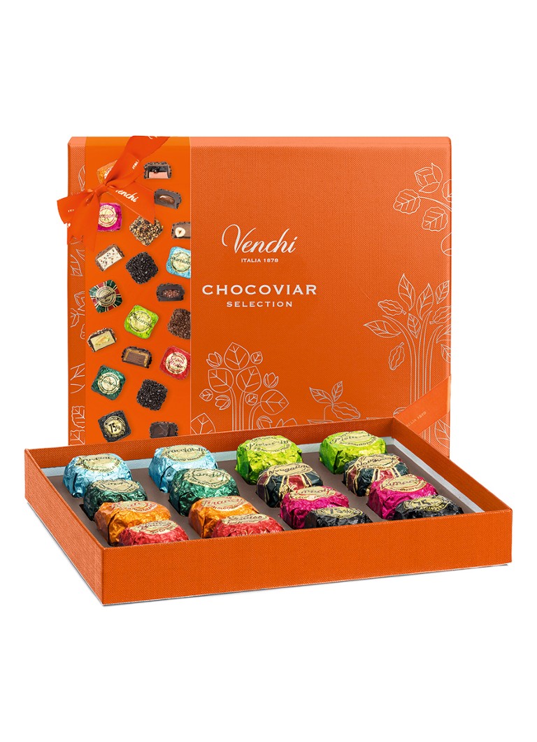 Venchi Chocoviar Core Collection chocolade bonbons in geschenkverpakking 16 stuks Beige - Deal