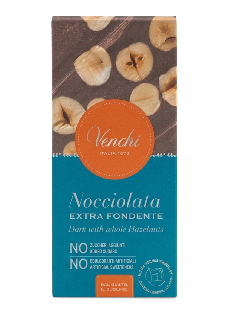 Venchi Extra pure chocoladereep met Piemontese hazelnoten 95 gram Beige - Deal