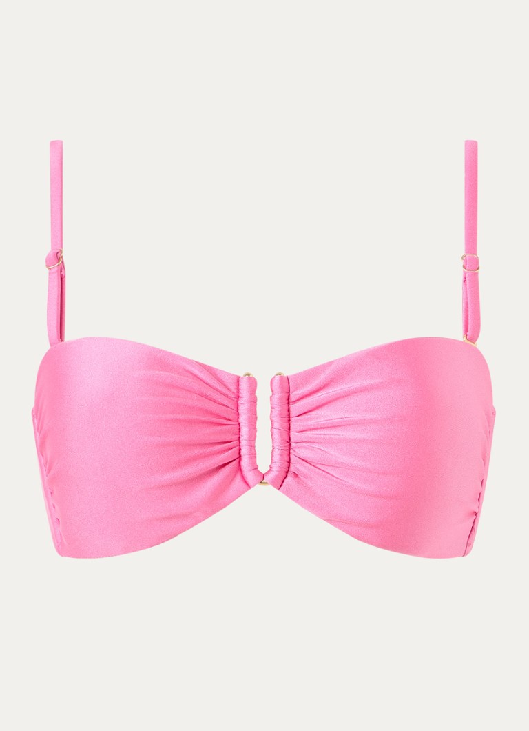 Sam Friday Dames Aruba bandeau bikinitop met uitneembare padding in de kleur Roze, maat: XL