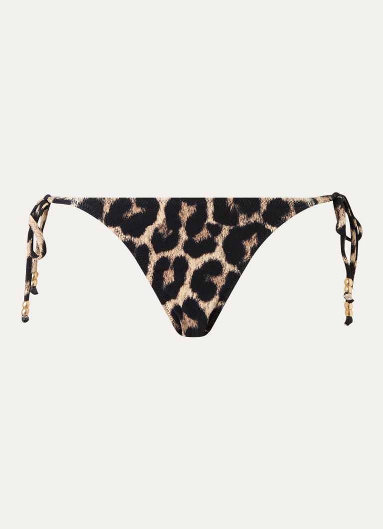 Sam Friday Dames Brava tanga bikinislip met panterprint in de kleur Multicolor, maat: XL