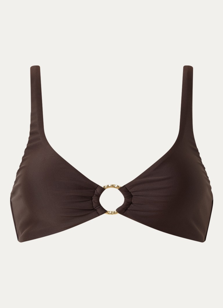Sam Friday Dames Swash bralette bikinitop met uitneembare vulling in de kleur Donkerbruin, maat: S