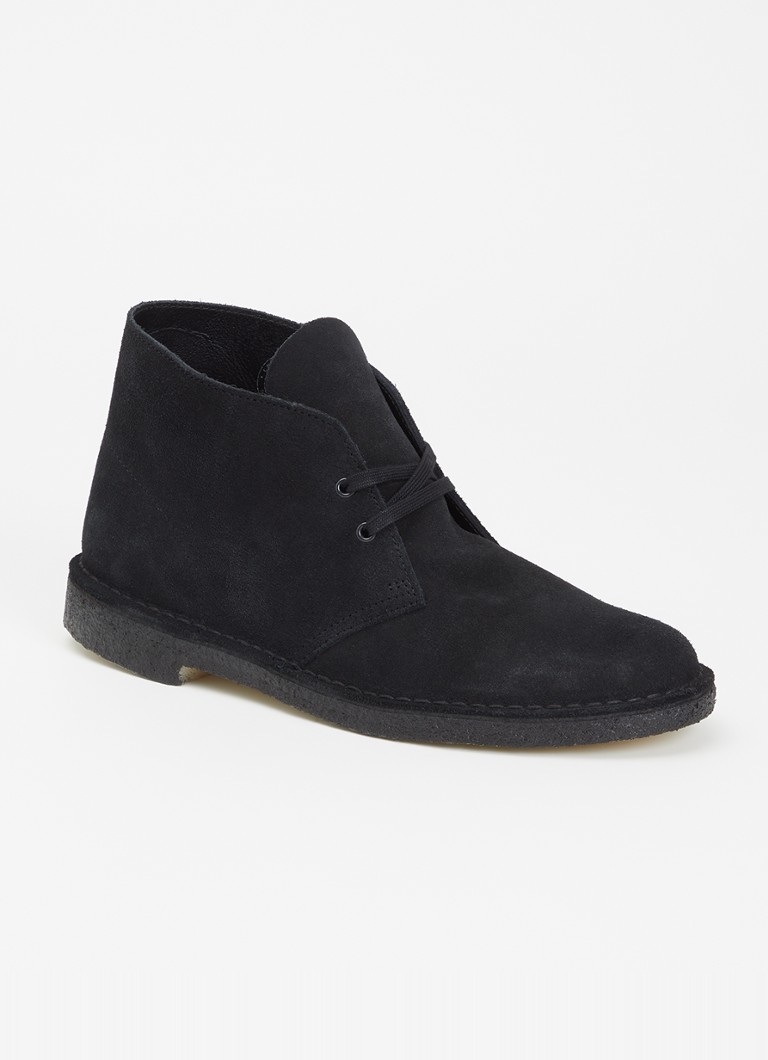 Clarks Originals Heren Desert veterschoen van suède in de kleur Zwart, maat: 40