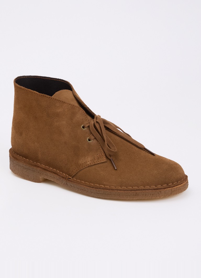 Clarks Originals Heren Desert veterschoen van suède in de kleur Cognac, maat: 41