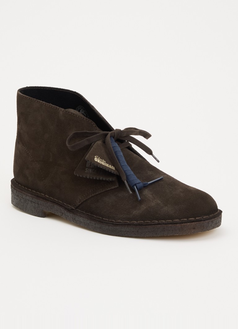 Clarks Originals Heren Desert veterschoen van suède in de kleur Donkerbruin, maat: 44