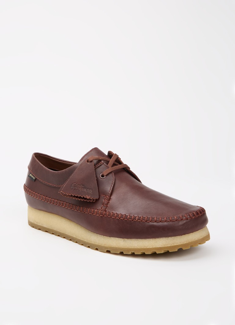 Clarks Originals Heren Weaver Gore-Tex veterschoen van leer in de kleur Donkerbruin, maat: 42