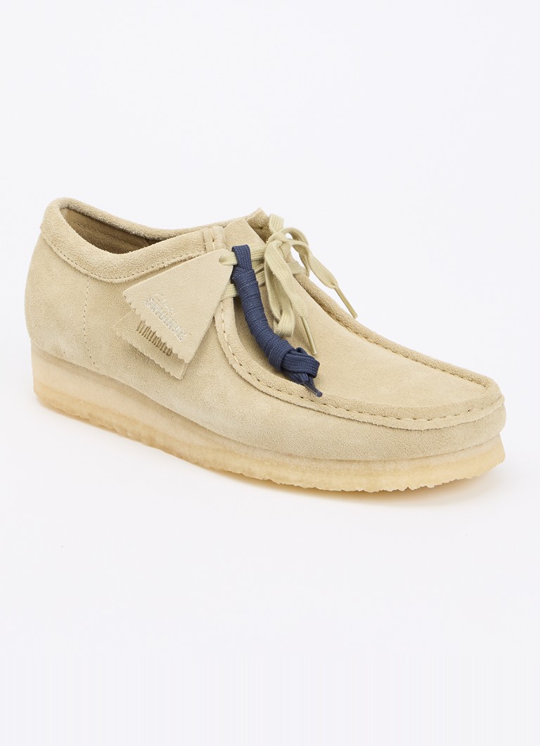 Clarks Originals Heren Wallabee veterschoen van suède in de kleur Beige, maat: 44