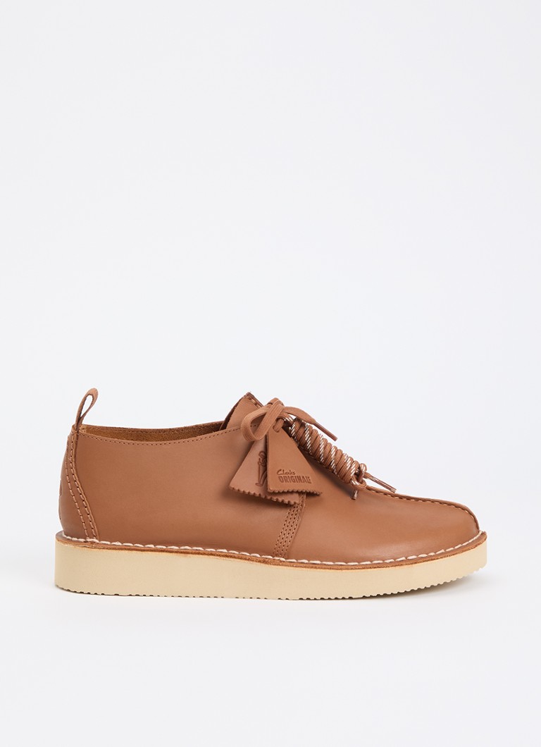 Clarks Originals Heren Desert Trek veterschoen van leer in de kleur Cognac, maat: 43