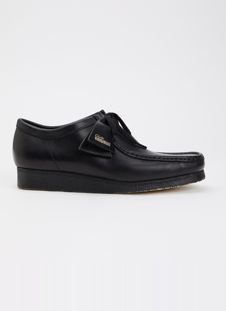 Clarks Originals Heren Wallabee veterschoen van leer in de kleur Zwart, maat: 41