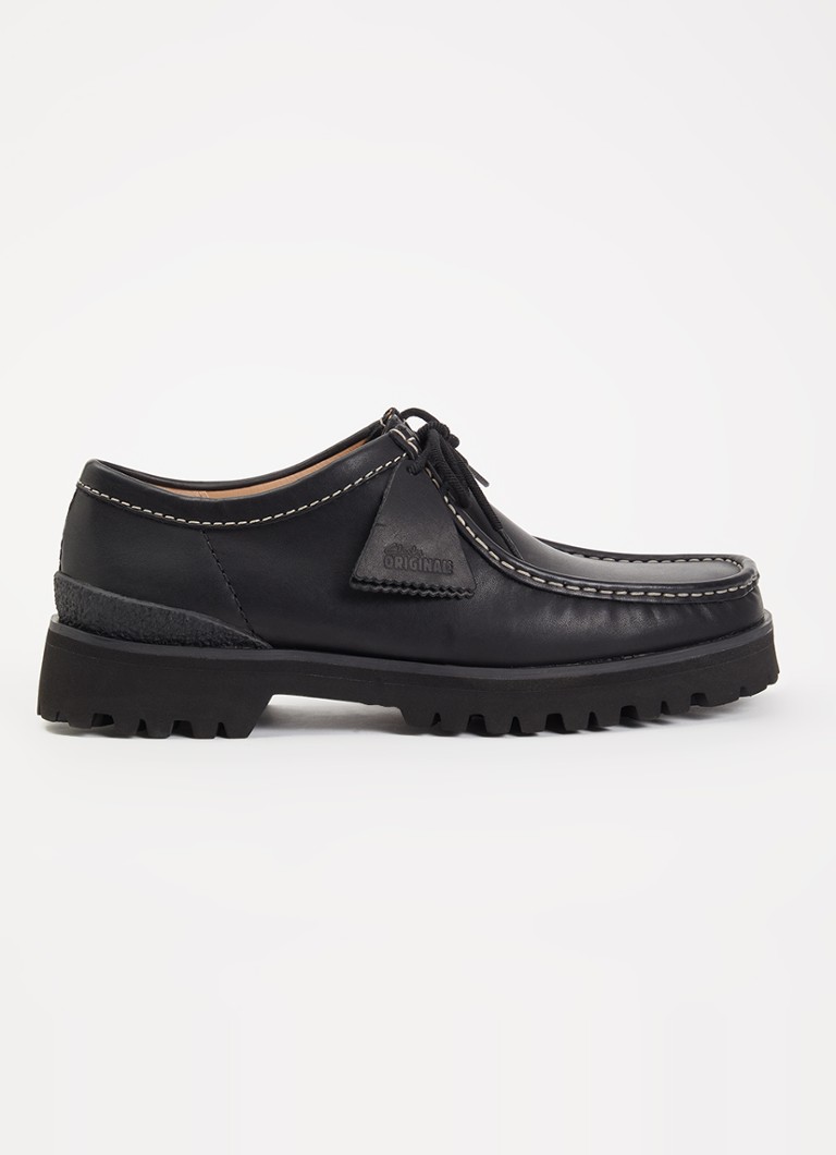 Clarks Originals Heren Walla Yukoner veterschoen van leer in de kleur Zwart, maat: 46