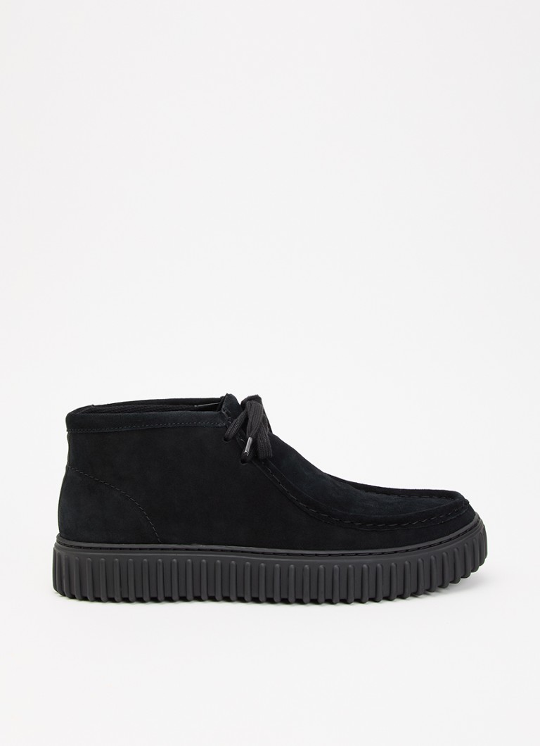 Clarks Originals Heren Torhill Hi veterschoen van suède in de kleur Zwart, maat: 46