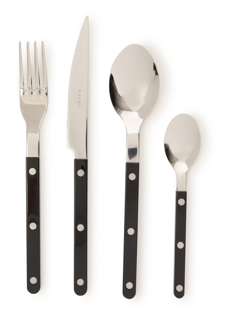 Sabre Bistrot bestekset 4- delig Zwart - Deal