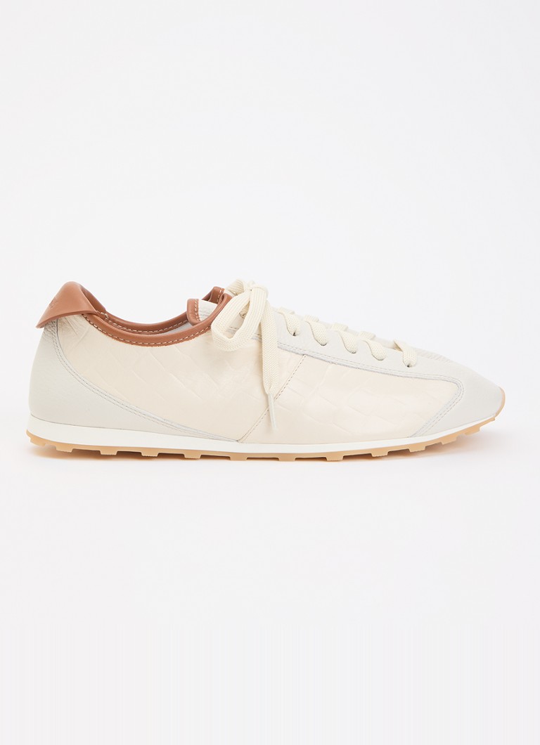 Jacquemus Heren Les Tennis sneaker van leer in de kleur Creme, maat: 44