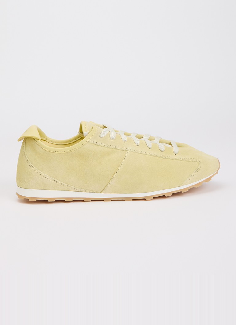 Jacquemus Heren Les Tennis sneaker van kalfssuède in de kleur Lichtgeel, maat: 45