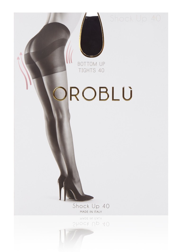 Oroblu Dames Shock Up panty in 40 denier in de kleur Zwart, maat: S