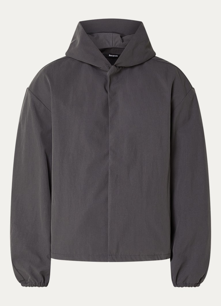 Seventh Heren Orb windjack met capuchon in de kleur Antraciet, maat: M