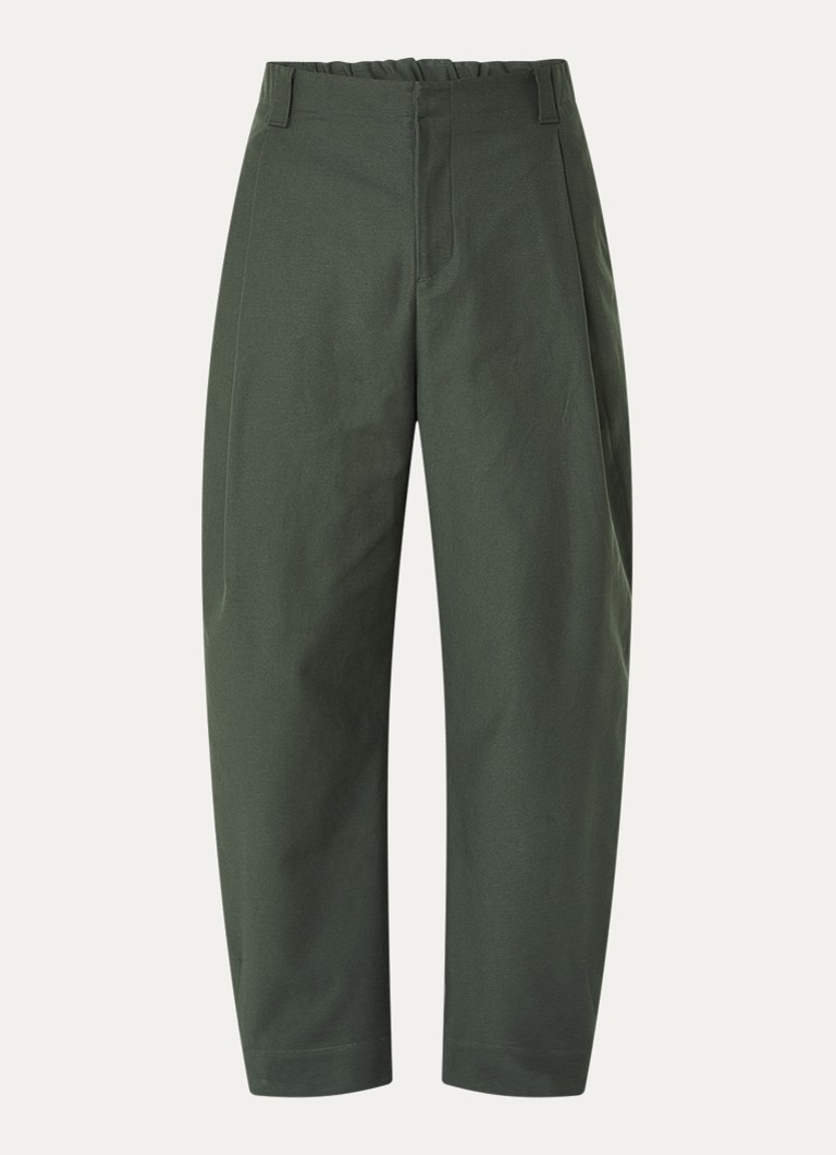 Seventh Heren Wide fit pantalon met steekzakken in de kleur Bronsgroen, maat: M