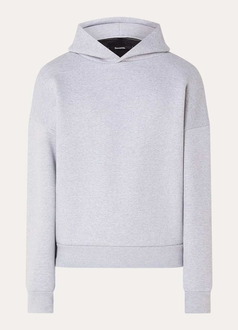 Seventh Heren V2 hoodie met gemêleerd dessin in de kleur Grijsmele, maat: L