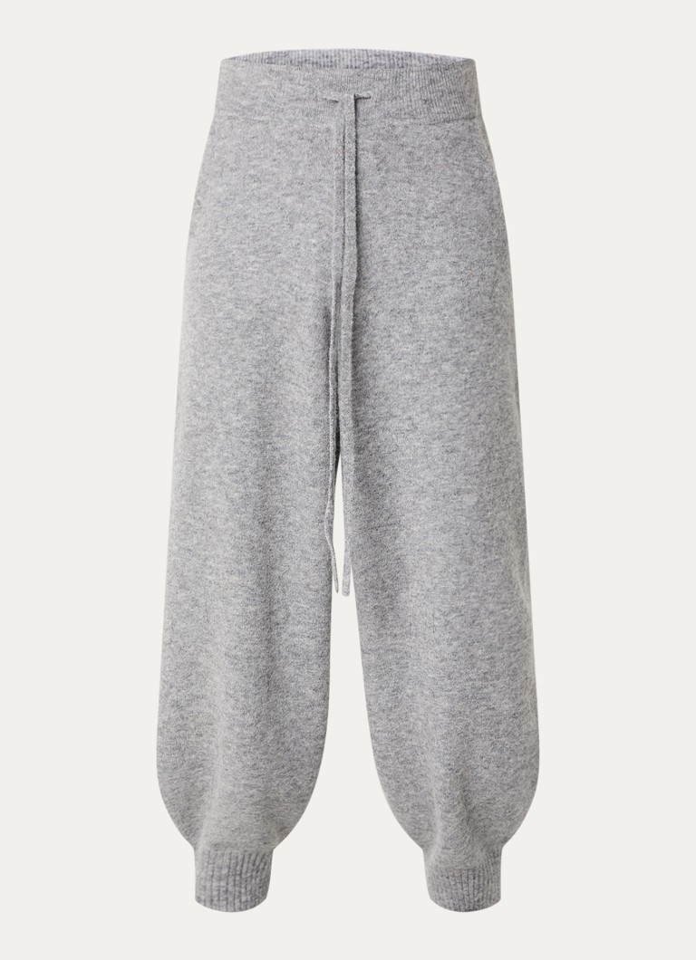 Seventh Heren Tapered fit broek in wolblend met steekzakken in de kleur Grijs, maat: M