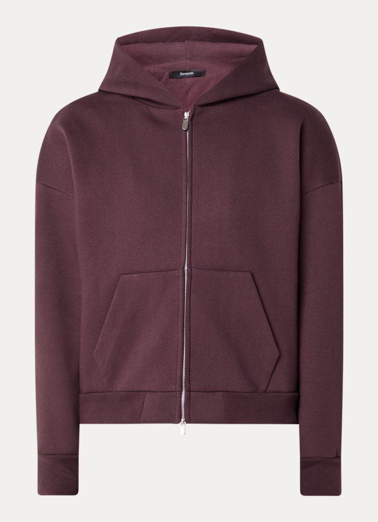 Seventh Heren V2 sweatvest met steekzakken in de kleur Aubergine, maat: M