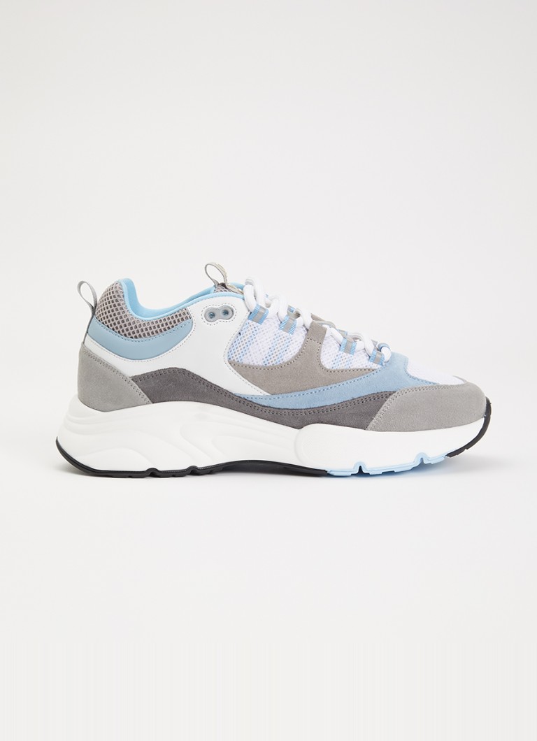 Cleens Heren Aero Runner sneaker met suède details in de kleur Grijs, maat: 41