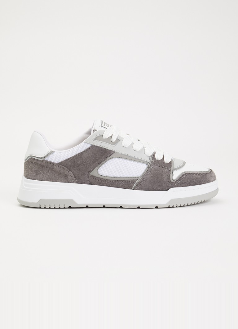 Cleens Heren Lay Up sneaker met leren en suède details in de kleur Grijs, maat: 46