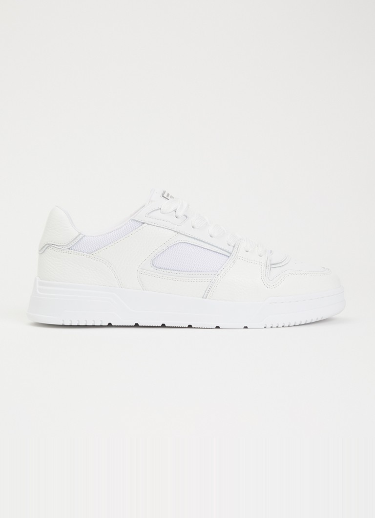 Cleens Heren Lay Up sneaker met leren details in de kleur Wit, maat: 46