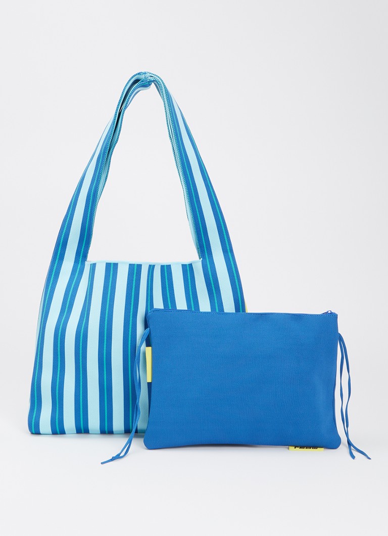MOSJ Atelier Dames Elba crossbodytas met uitneembaar etui in de kleur Blauw, maat: One Size