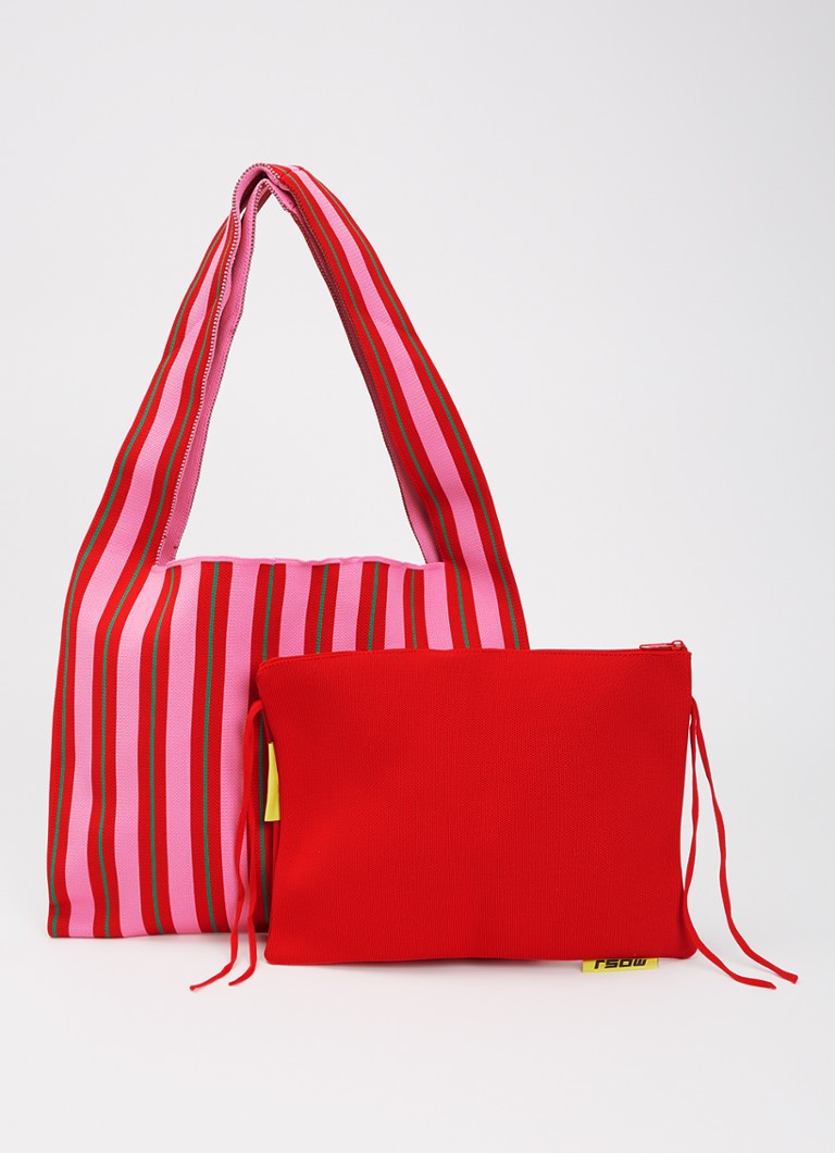 MOSJ Atelier Dames Poppy crossbodytas met uitneembaar etui in de kleur Roze, maat: One Size