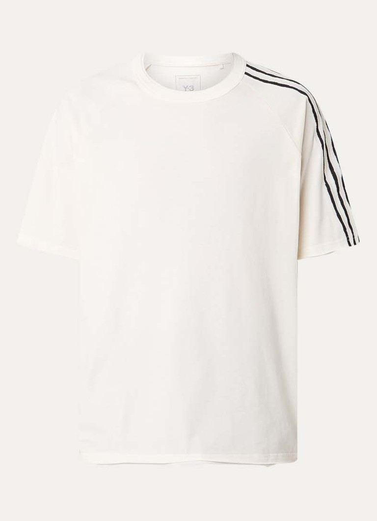 Y-3 Heren T-shirt met ronde hals in de kleur Creme, maat: S